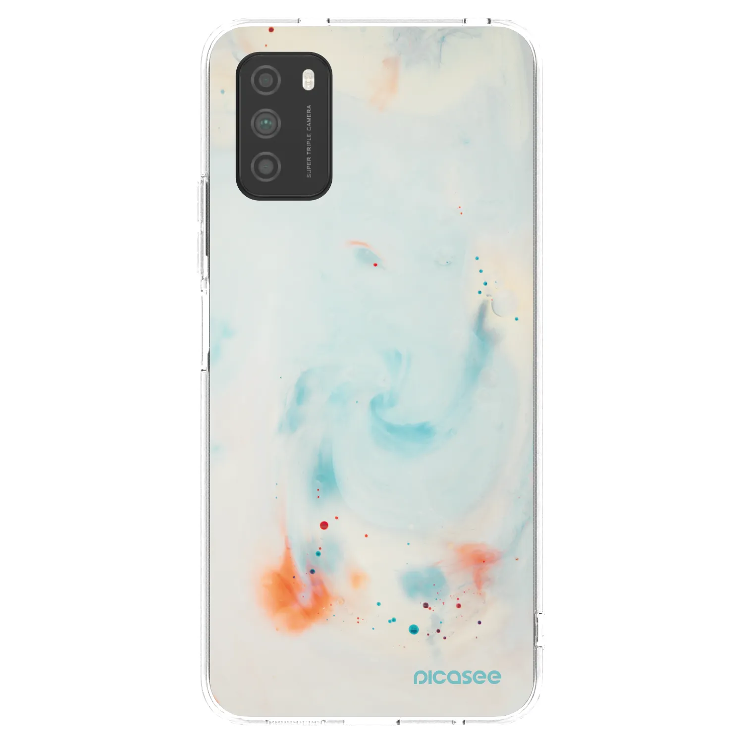 Picasee Xiaomi Poco M3 Hülle - Transparentes Silikon - Splash