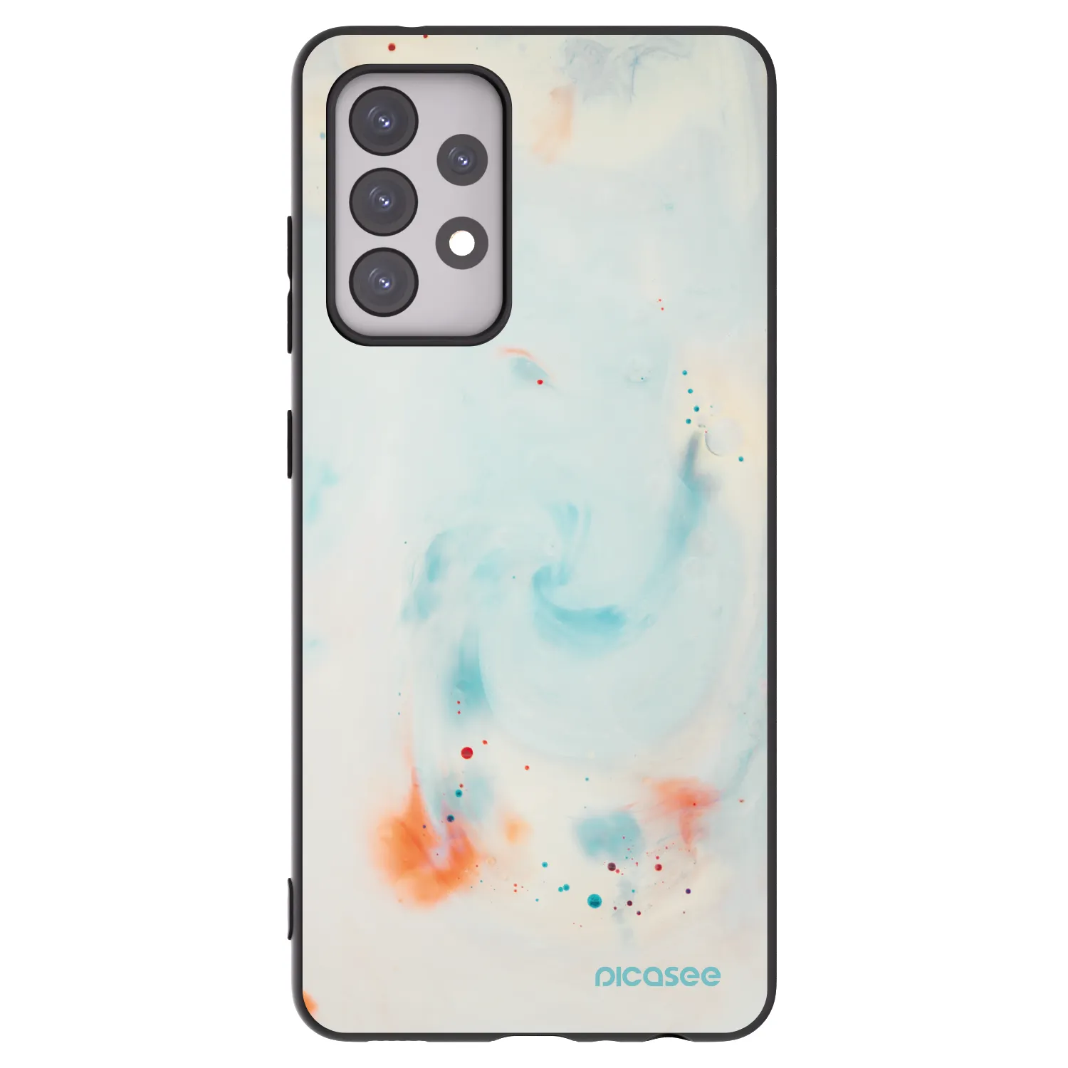 Picasee Samsung Galaxy A52 5G A525F Hülle - Schwarzes Silikon - Splash