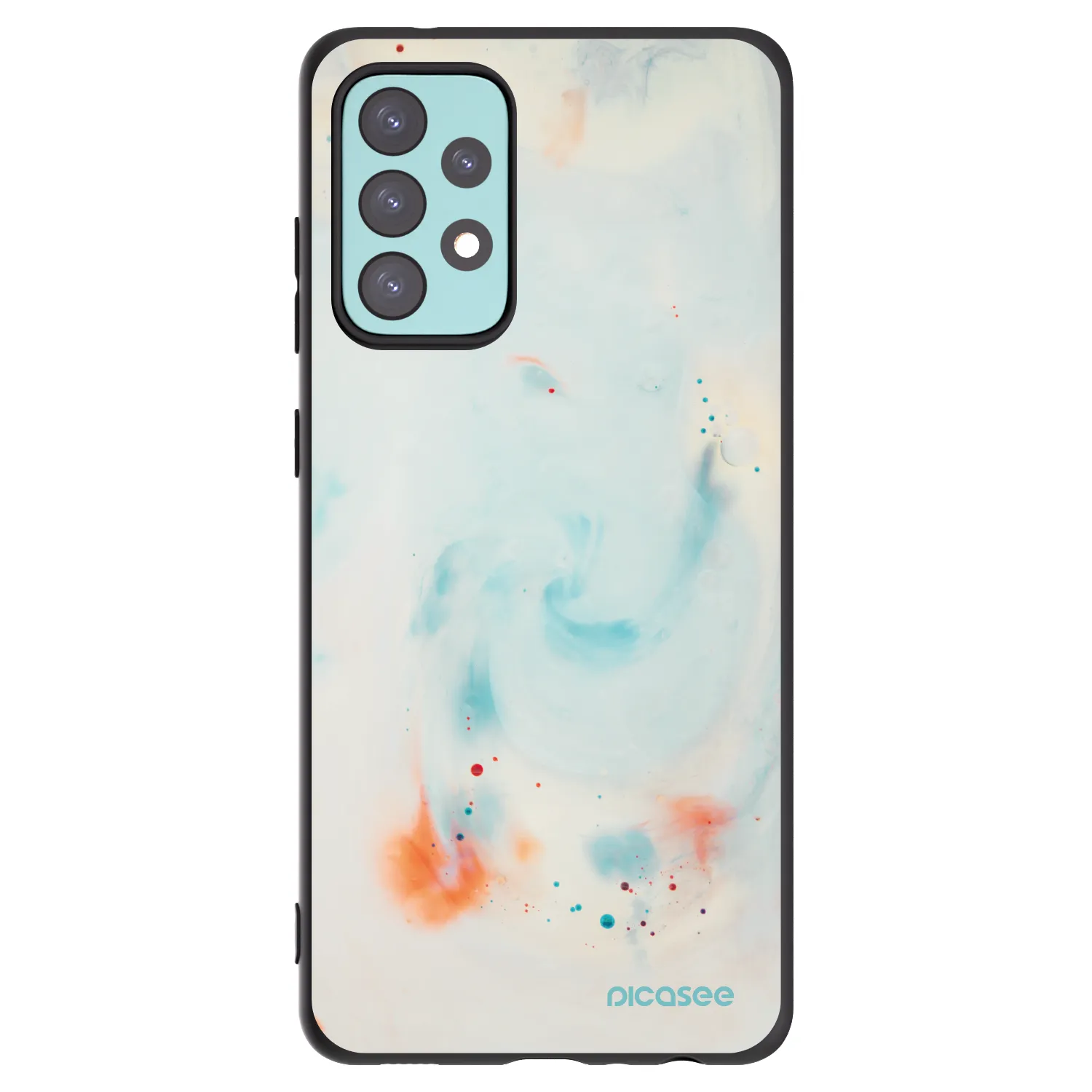 Picasee Samsung Galaxy A72 A725F Hülle - Schwarzes Silikon - Splash