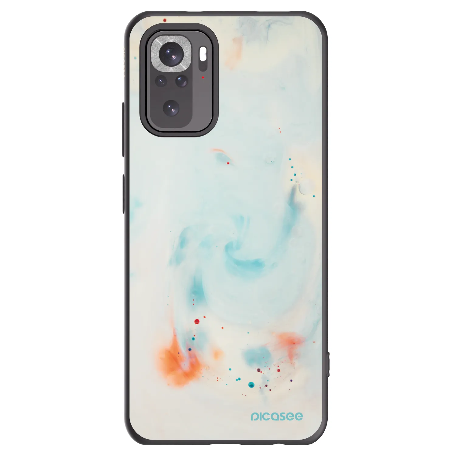 Picasee Xiaomi Redmi Note 10S Hülle - Schwarzes Silikon - Splash