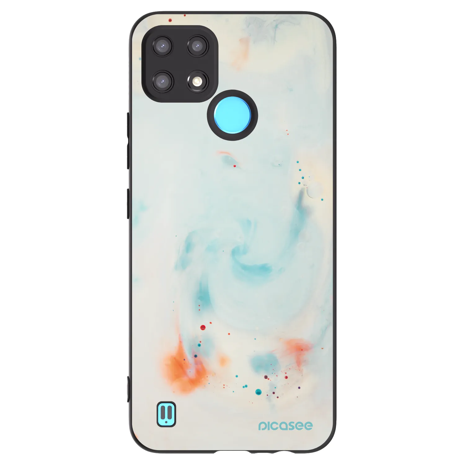Picasee Realme C21 Hülle - Schwarzes Silikon - Splash