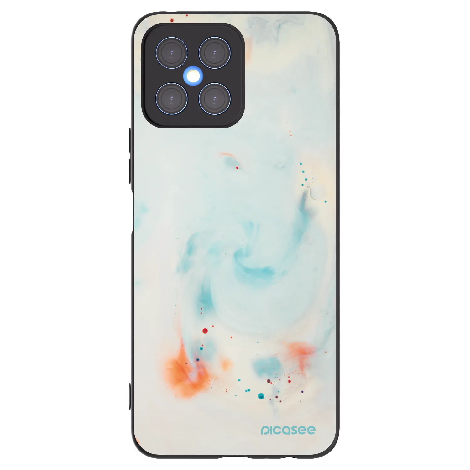 Picasee Honor X8 4G Hülle - Schwarzes Silikon - Splash