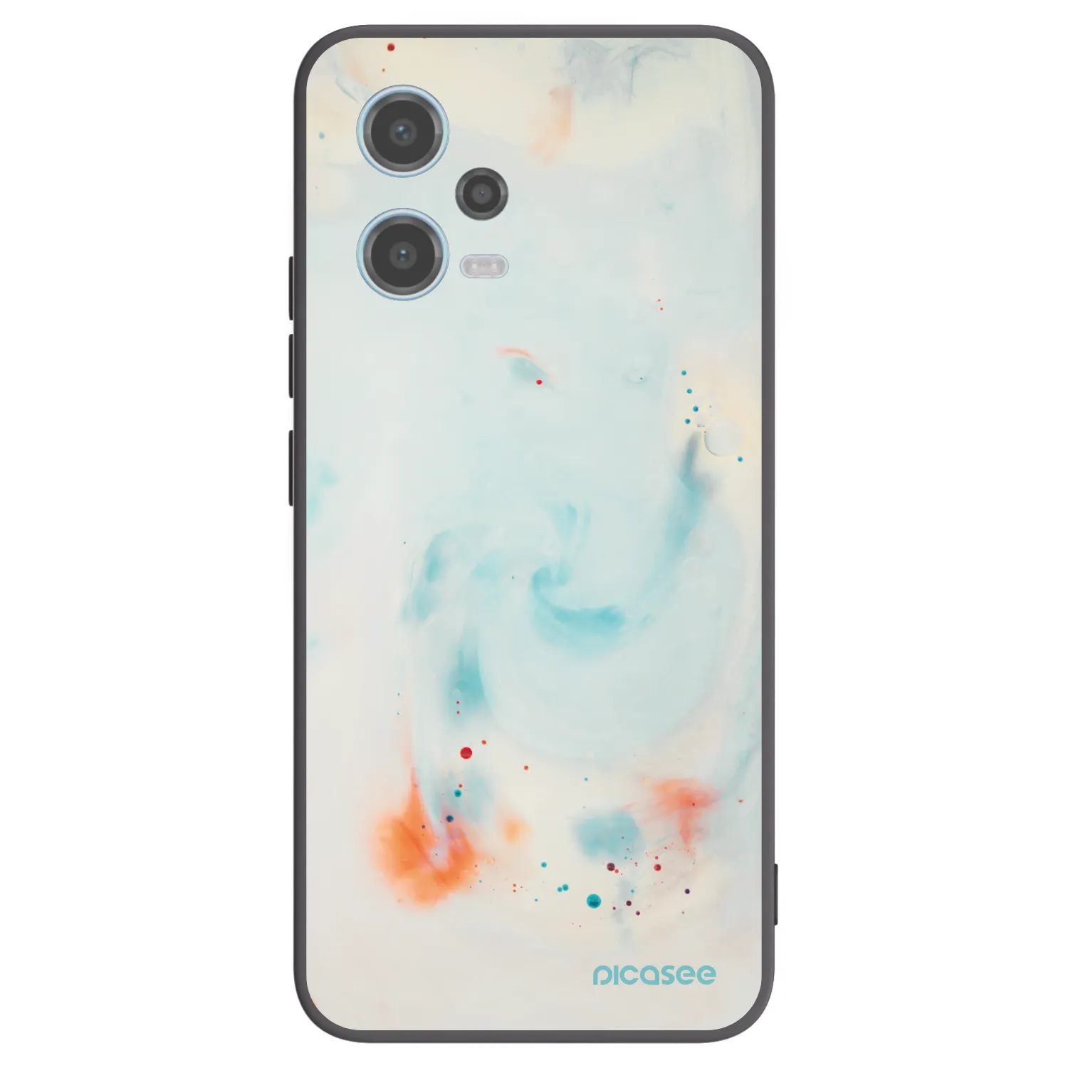 Picasee Xiaomi Redmi Note 12 5G Hülle - Schwarzes Silikon - Splash