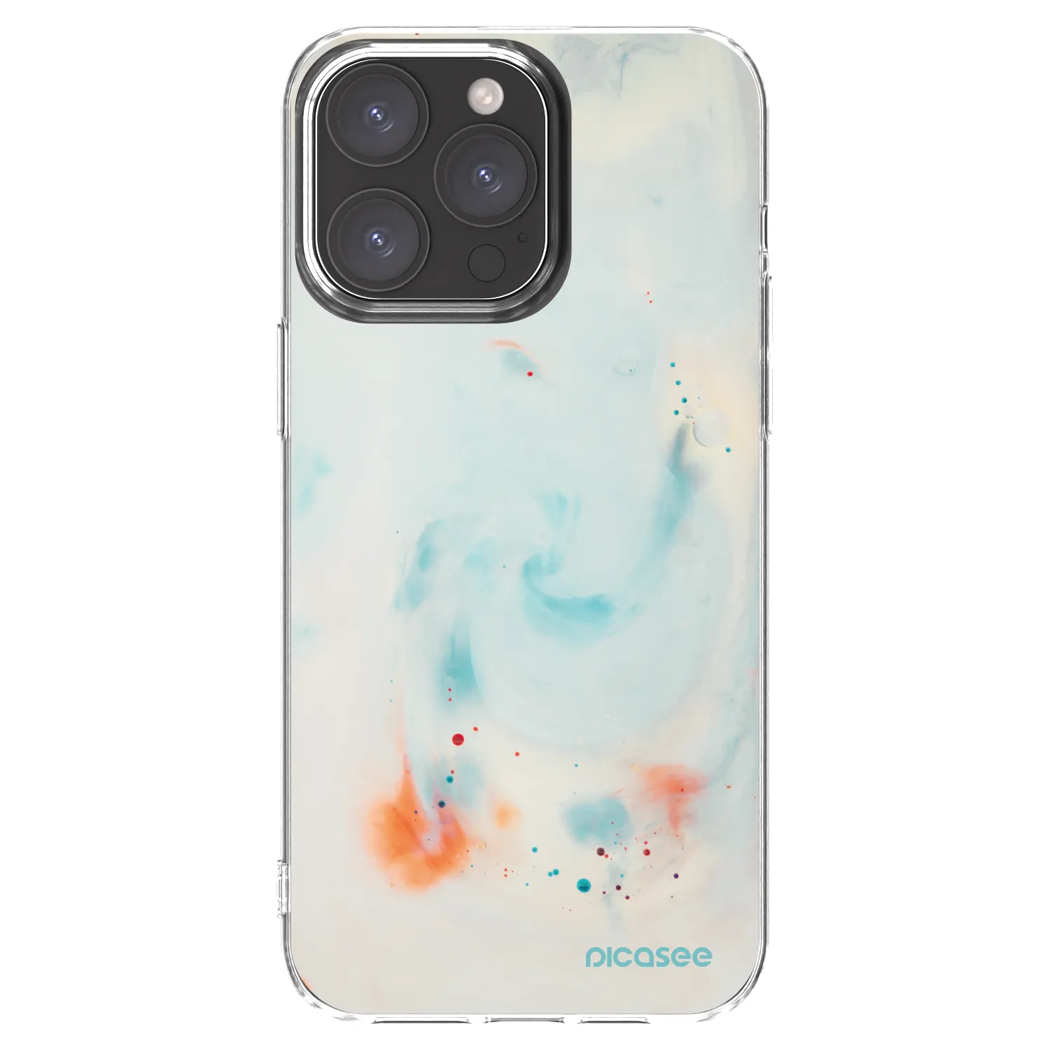 Picasee Apple iPhone 15 Pro Max Hülle - Transparentes Silikon - Splash