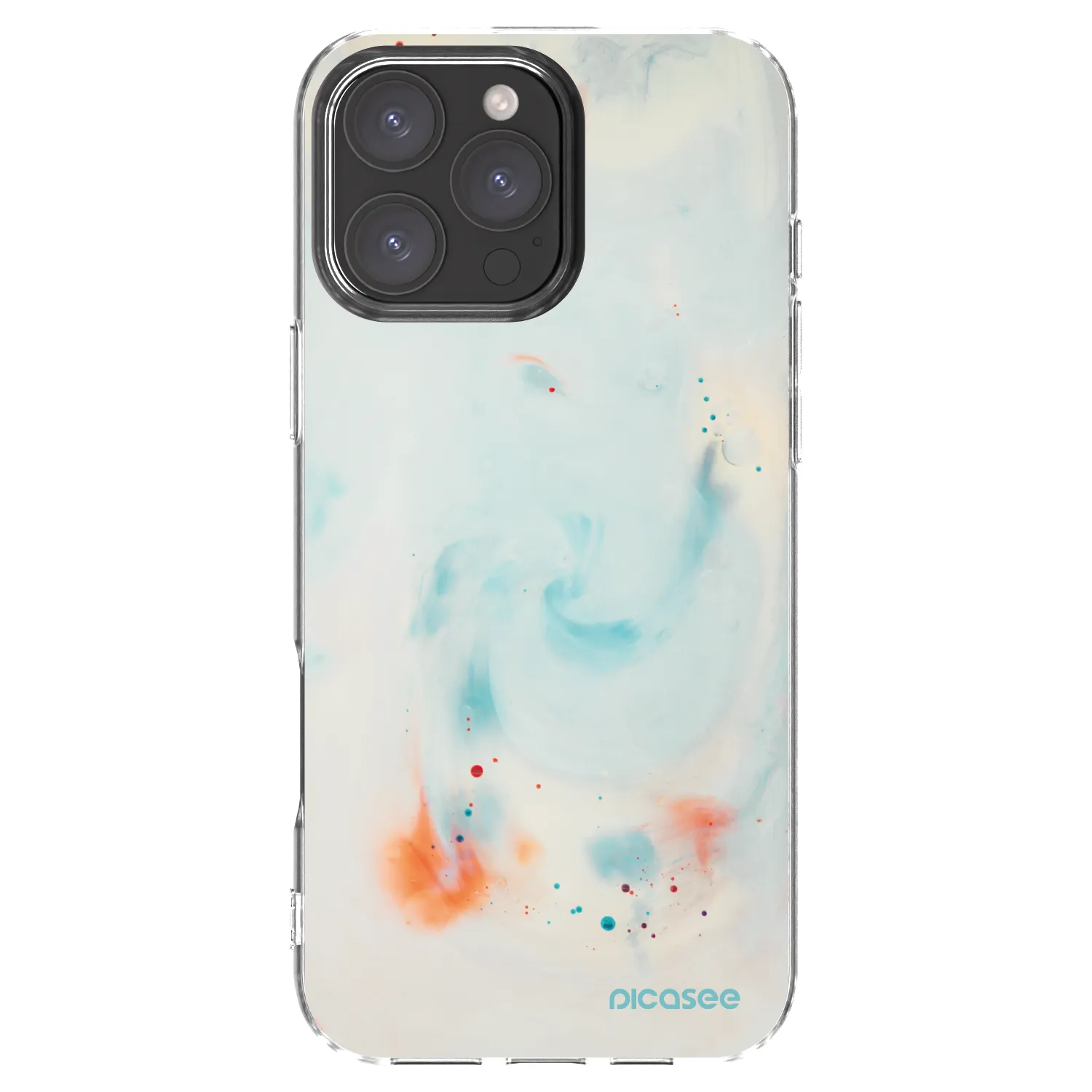 Picasee Apple iPhone 16 Pro Max Hülle - Transparentes Silikon - Splash