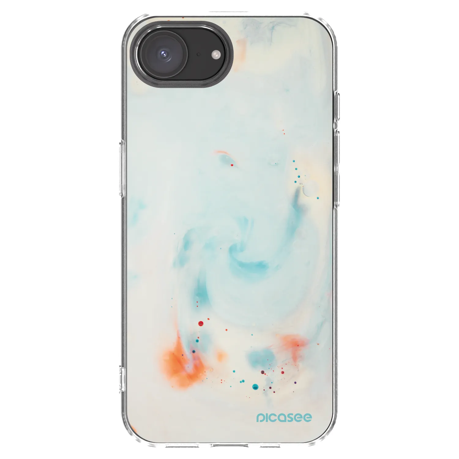 Picasee Apple iPhone 16e Hülle - Transparentes Silikon - Splash