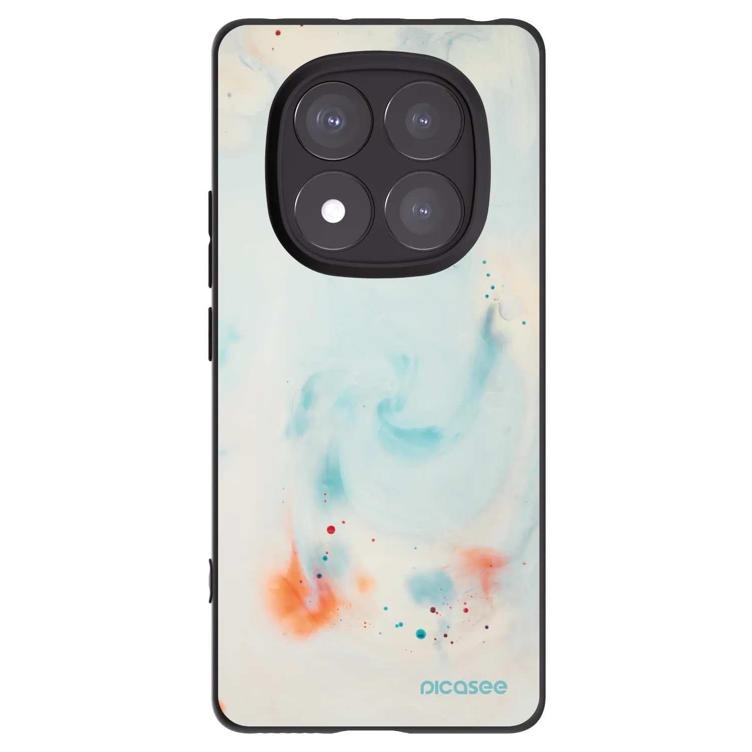Picasee Xiaomi Redmi Note 14 Pro 5G Hülle - Schwarzes Silikon - Splash
