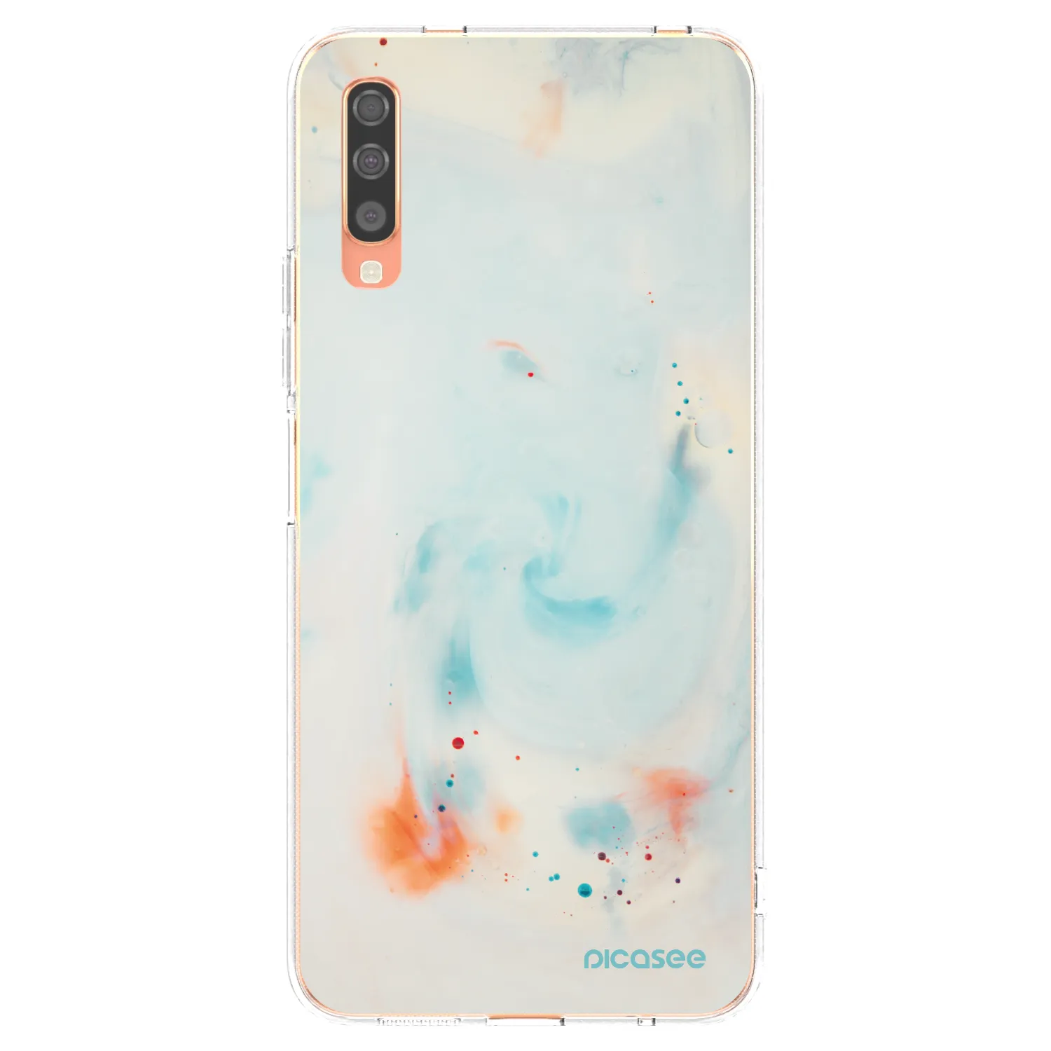 Picasee Samsung Galaxy A70 A705F Hülle - Transparentes Silikon - Splash