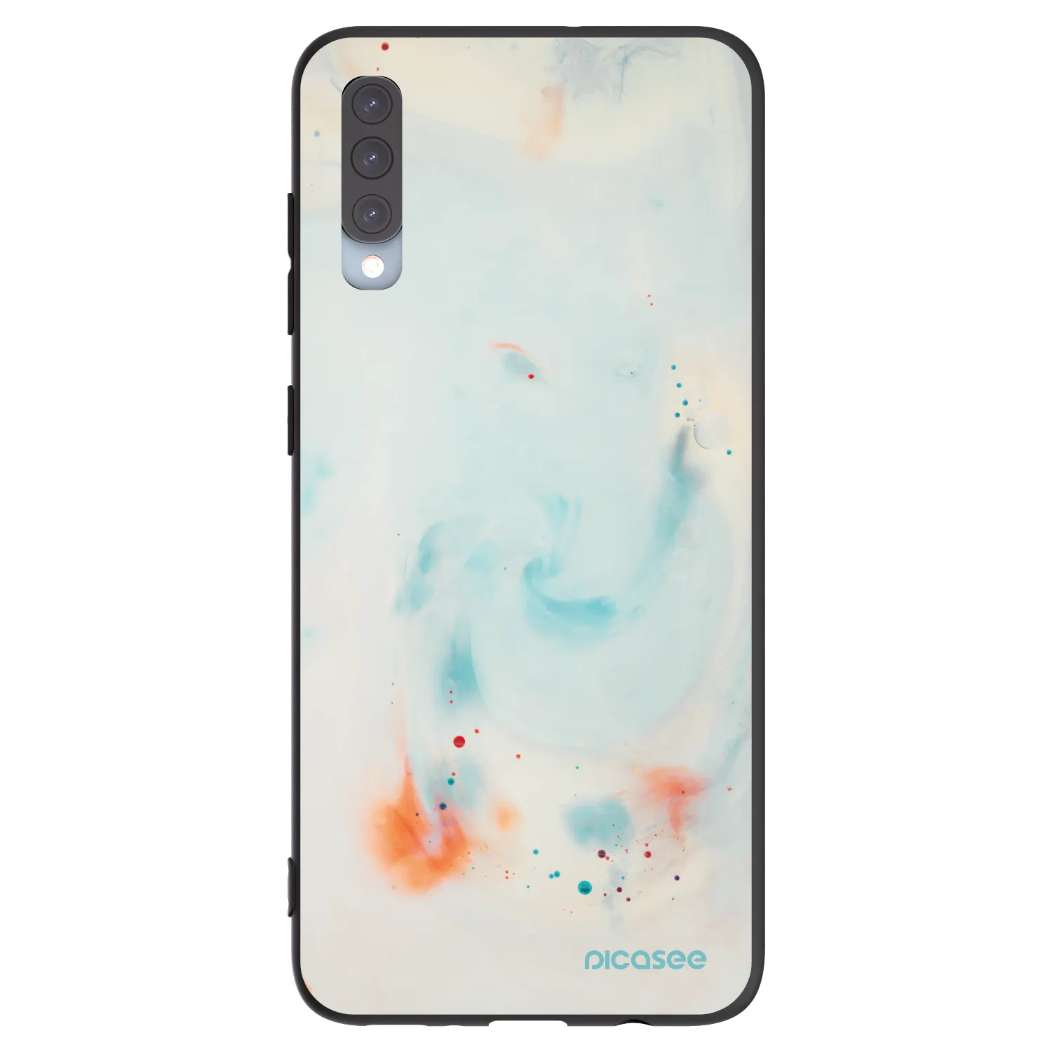 Picasee Samsung Galaxy A70 A705F Hülle - Schwarzes Silikon - Splash