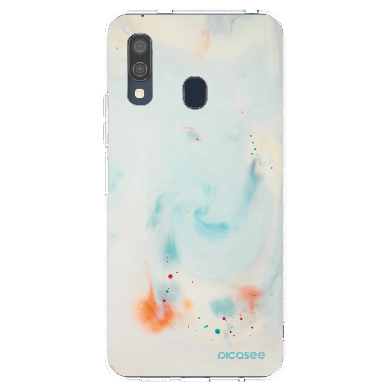Picasee Samsung Galaxy A40 A405F Hülle - Transparentes Silikon - Splash