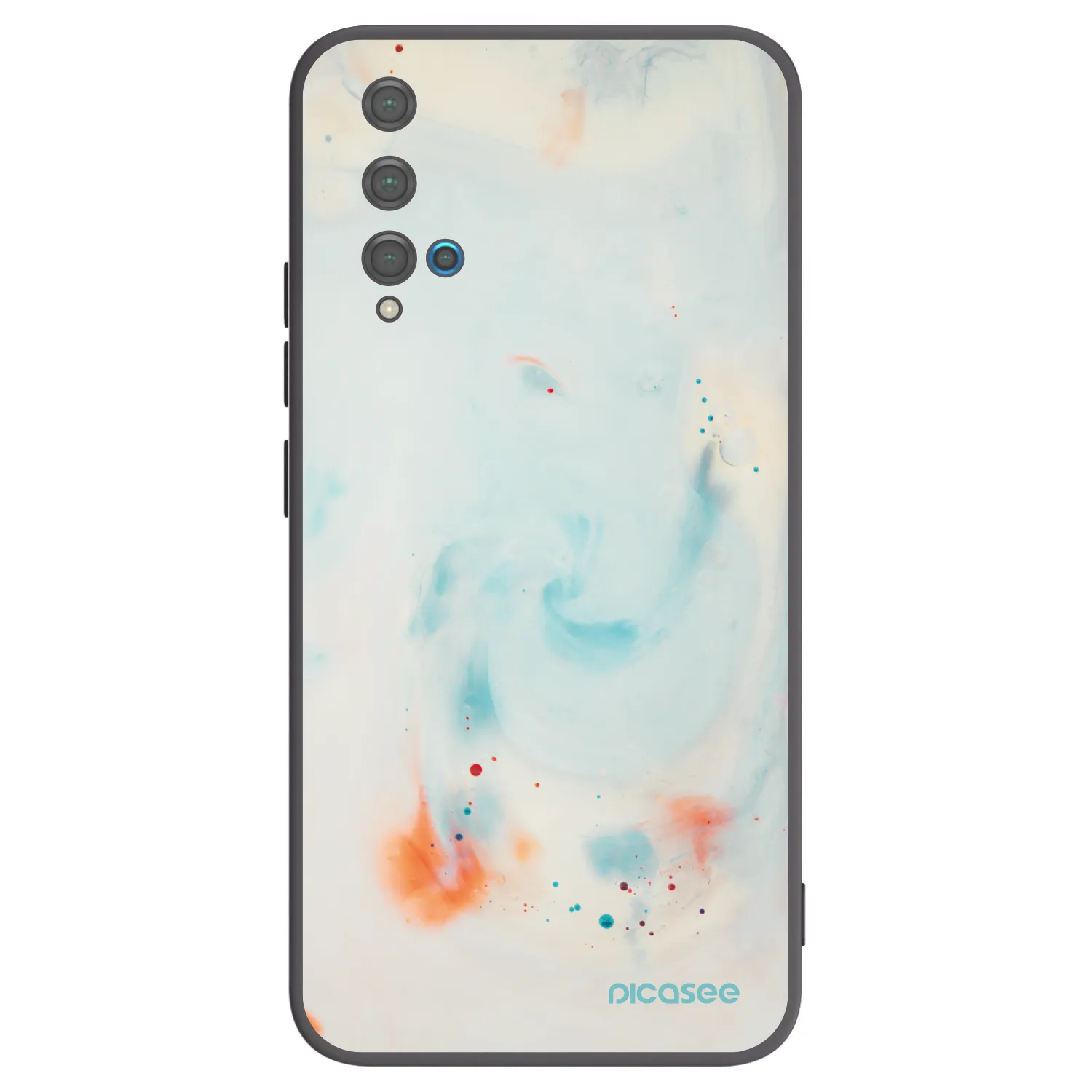 Picasee Huawei Nova 5T Hülle - Schwarzes Silikon - Splash