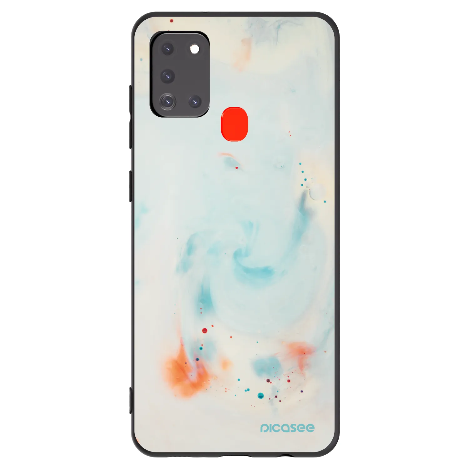 Picasee Samsung Galaxy A21s Hülle - Schwarzes Silikon - Splash