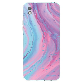 Picasee Xiaomi Redmi 9A Hülle - Schwarzes Silikon - Pink liquid