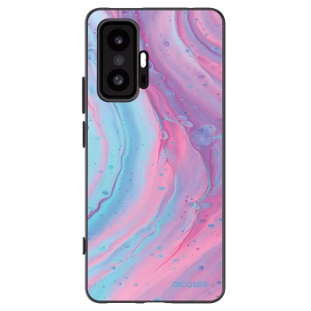 Picasee Xiaomi 11T Hülle - Schwarzes Silikon - Pink liquid