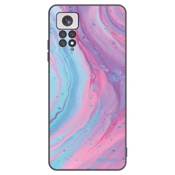 Picasee Xiaomi Redmi Note 11 Hülle - Schwarzes Silikon - Pink liquid