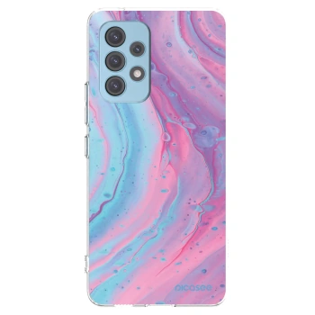 Picasee Samsung Galaxy A53 5G A536 Hülle - Transparentes Silikon - Pink liquid