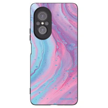 Picasee Huawei Nova 9 SE Hülle - Schwarzes Silikon - Pink liquid