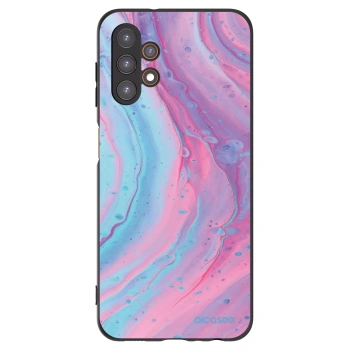 Picasee Samsung Galaxy A13 4G A135 Hülle - Schwarzes Silikon - Pink liquid