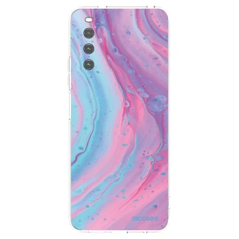 Picasee Sony Xperia 10 IV 5G Hülle - Transparentes Silikon - Pink liquid