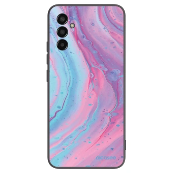 Picasee Samsung Galaxy M13 M135F Hülle - Schwarzes Silikon - Pink liquid