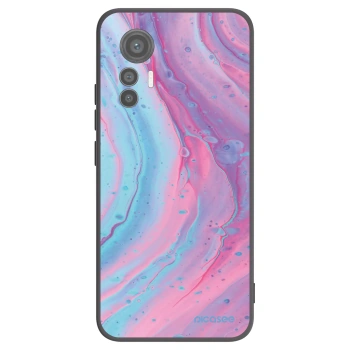 Picasee Xiaomi 12 Lite Hülle - Schwarzes Silikon - Pink liquid