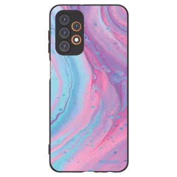 Picasee Samsung Galaxy A23 A235F 4G Hülle - Schwarzes Silikon - Pink liquid