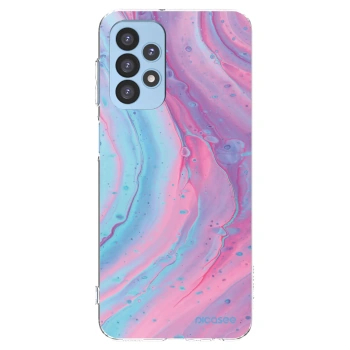 Picasee Samsung Galaxy A23 A235F 4G Hülle - Transparentes Silikon - Pink liquid