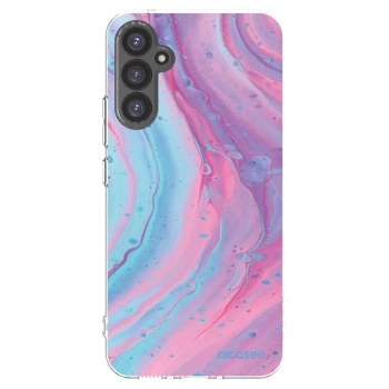 Picasee Samsung Galaxy A34 5G A346B Hülle - Transparentes Silikon - Pink liquid