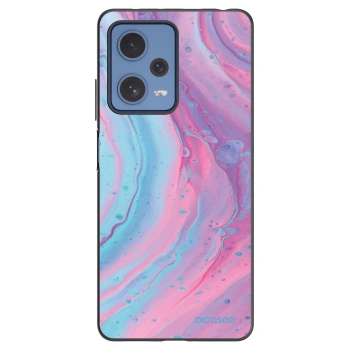 Picasee Xiaomi Redmi Note 12 Pro 5G Hülle - Schwarzes Silikon - Pink liquid