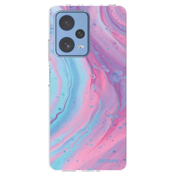 Picasee Xiaomi Redmi Note 12 Pro 5G Hülle - Transparentes Silikon - Pink liquid