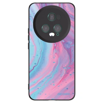 Picasee Honor Magic5 Pro Hülle - Schwarzes Silikon - Pink liquid