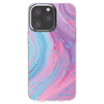 Picasee Apple iPhone 15 Pro Max Hülle - Transparentes Silikon - Pink liquid