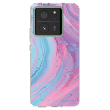 Picasee Xiaomi 13T Pro Hülle - Transparentes Silikon - Pink liquid