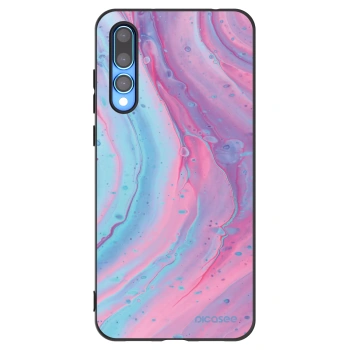 Picasee Huawei P20 Pro Hülle - Schwarzes Silikon - Pink liquid