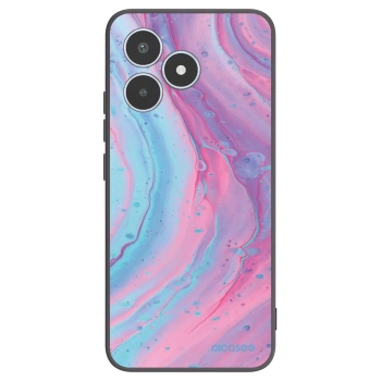 Picasee Realme C53 Hülle - Schwarzes Silikon - Pink liquid