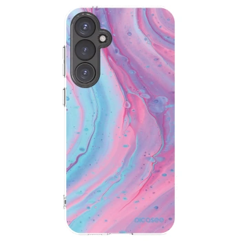 Picasee Samsung Galaxy S23 FE S711B Hülle - Transparentes Silikon - Pink liquid