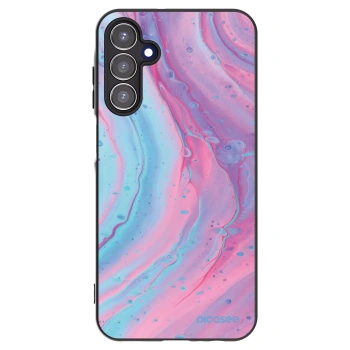 Picasee Samsung Galaxy A15 A156B 5G Hülle - Schwarzes Silikon - Pink liquid