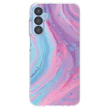 Picasee Samsung Galaxy A15 A156B 5G Hülle - Transparentes Silikon - Pink liquid