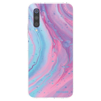 Picasee Xiaomi Mi 9 Hülle - Transparentes Silikon - Pink liquid