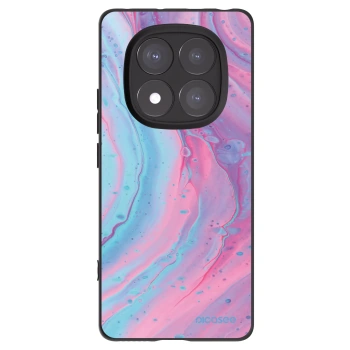 Picasee Xiaomi Redmi Note 14 Pro+ 5G Hülle - Schwarzes Silikon - Pink liquid