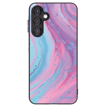 Picasee Samsung Galaxy A16 5G Hülle - Schwarzes Silikon - Pink liquid
