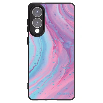 Picasee Samsung Galaxy S25 Edge 5G Hülle - Schwarzes Silikon - Pink liquid
