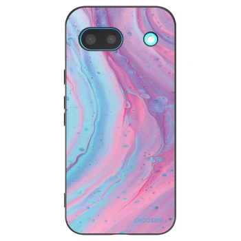Picasee Google Pixel 8a Hülle - Schwarzes Silikon - Pink liquid