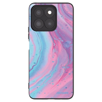 Picasee Honor X8c Hülle - Schwarzes Silikon - Pink liquid