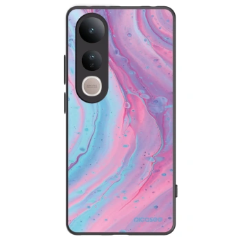 Picasee Vivo V50 Lite 5G Hülle - Schwarzes Silikon - Pink liquid