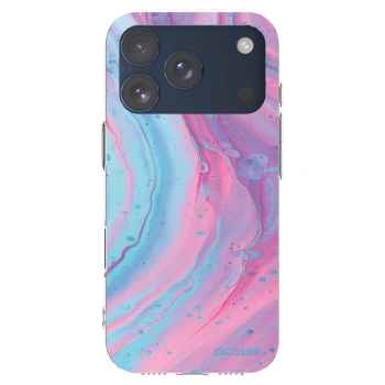 Picasee Apple iPhone 17 Pro Hülle - Transparentes Silikon - Pink liquid