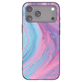 Picasee Apple iPhone 17 Pro Max Hülle - Schwarzes Silikon - Pink liquid