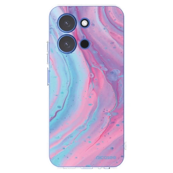 Picasee Xiaomi Redmi 15C 4G Hülle - Transparentes Silikon - Pink liquid