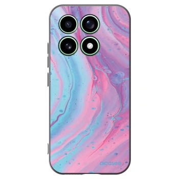 Picasee Xiaomi 17 Hülle - Schwarzes Silikon - Pink liquid