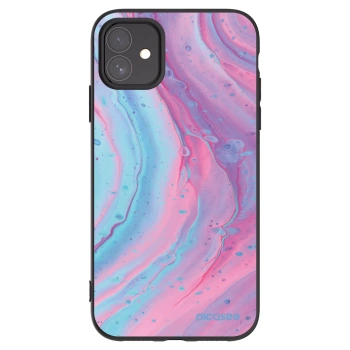 Picasee Apple iPhone 11 Hülle - Schwarzes Silikon - Pink liquid